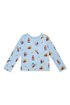 Long Sleeve Toddler Crew Neck Tee in Curious George