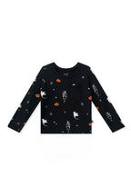 Long Sleeve Toddler Crew Neck Tee in Halloween Friends