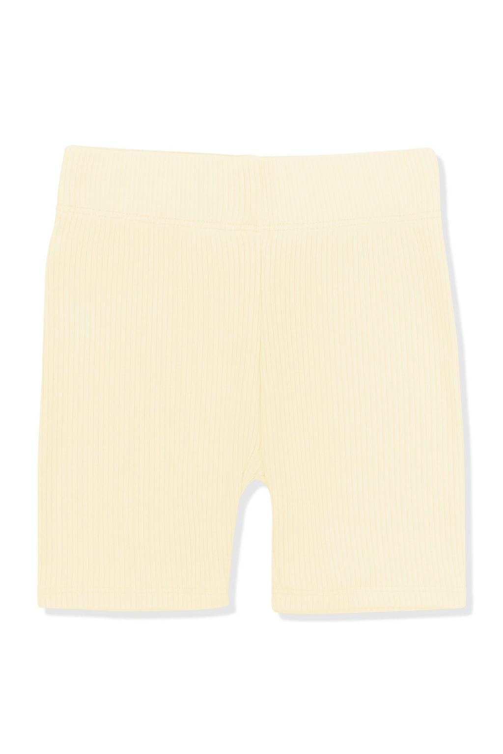 Ribbed Toddler Biker Shorts in Chamomile