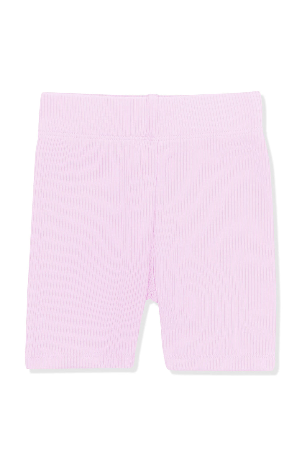 Ribbed Toddler Biker Shorts in Thistle