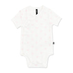 Pointelle Kimono Bodysuit in Sweet Pink Bow