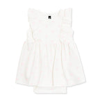 Pointelle Bodysuit Dress in Sweet Pink Bow