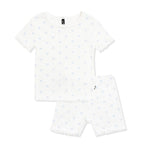 Pointelle Short Sleeve Set in Sweet Blue Bow