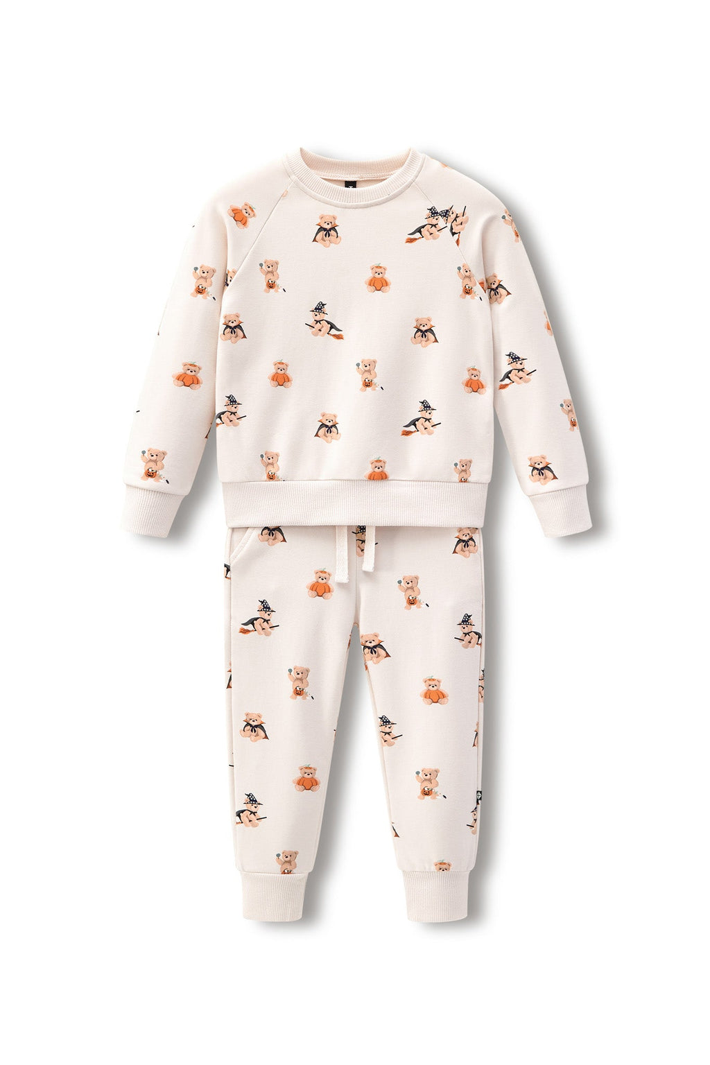 Long Sleeve Jogger Set in Halloween Teddy