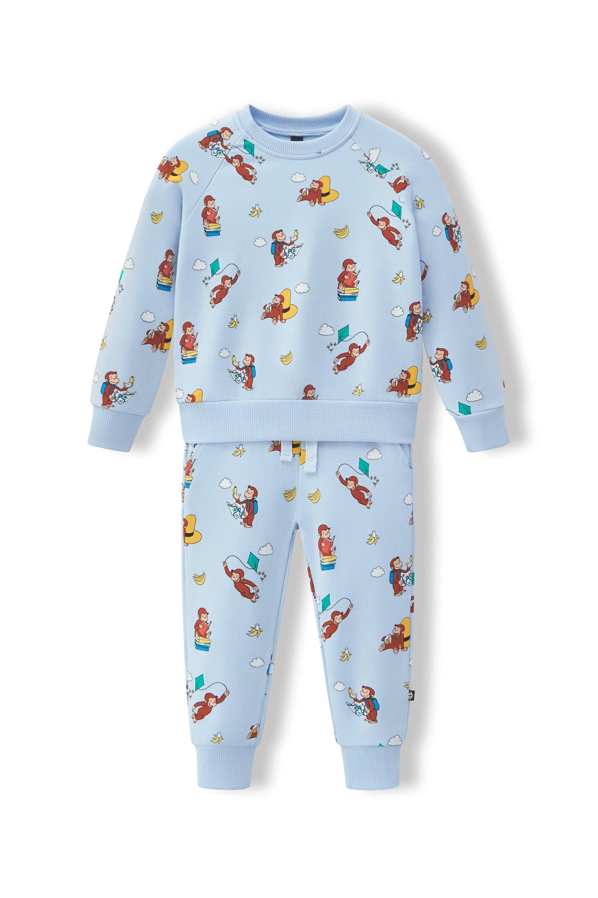 Long Sleeve Jogger Set in Curious George