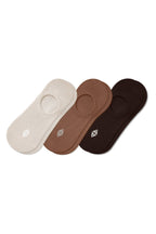 Women's No Show Socks 3-Pack in Cafe