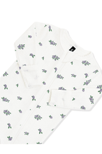 Pointelle Zippered Footie in Spray Rose