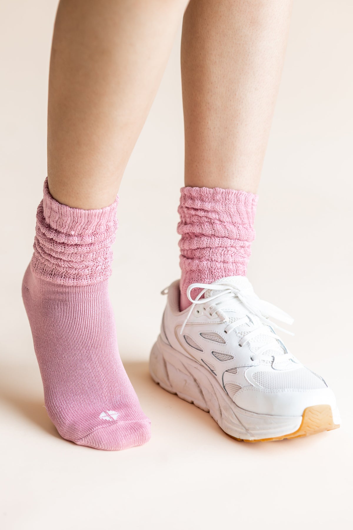 Adult Scrunch Socks in Apple Blossom