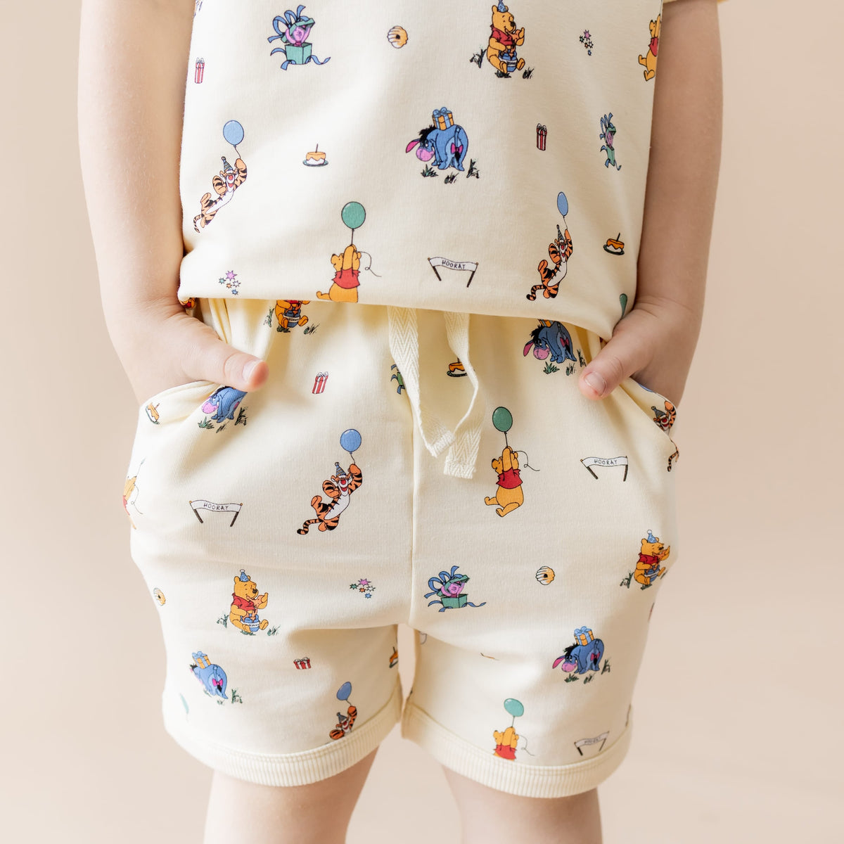 Short Sleeve Jogger Set in Winnie the Pooh Celebration