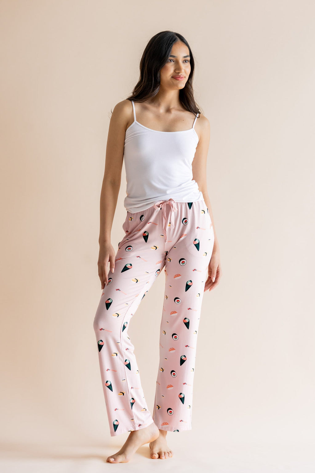 Women's Lounge Pants in Blush Sushi