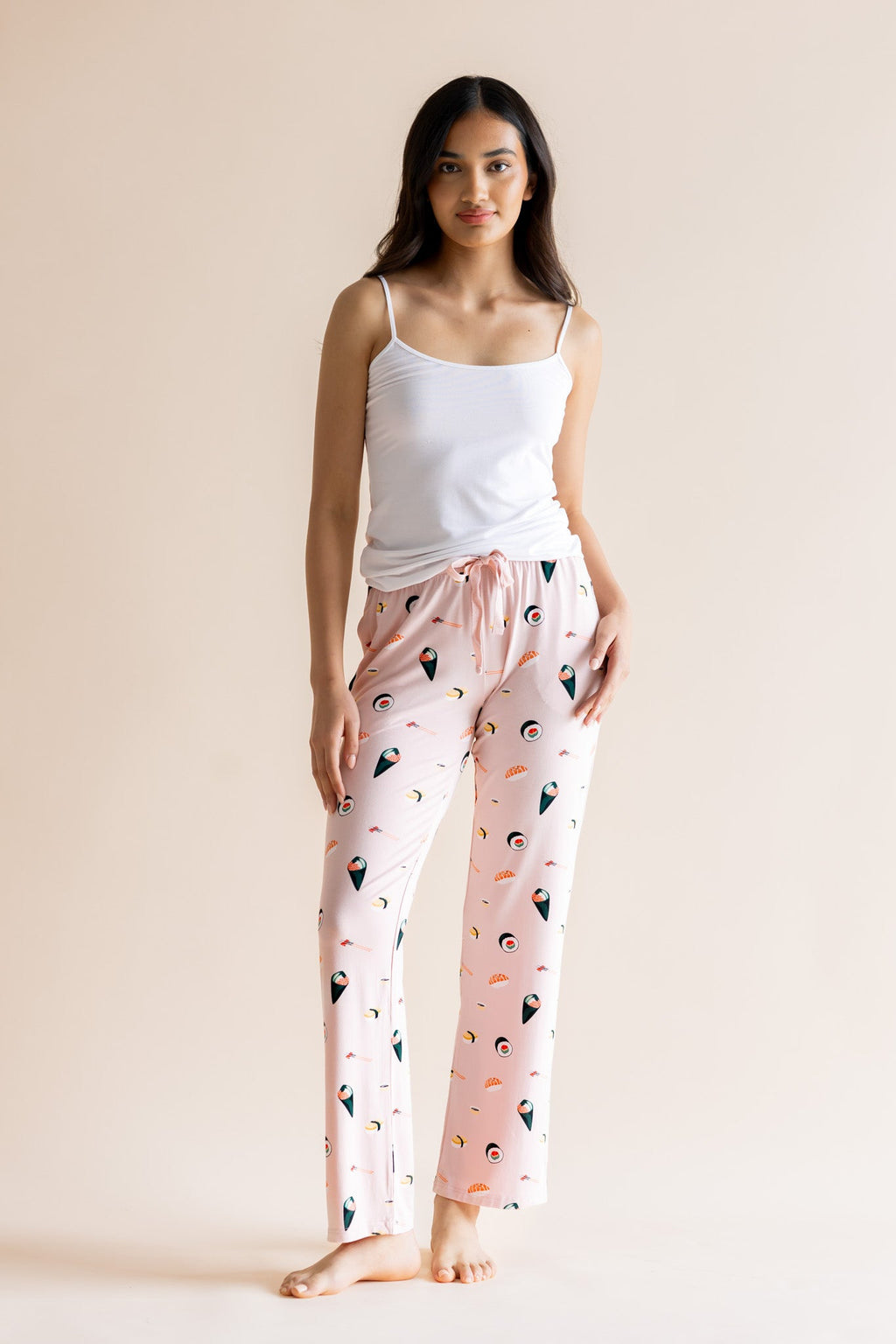 Women's Lounge Pants in Blush Sushi