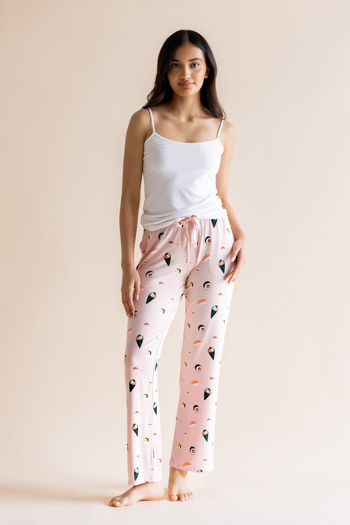 Women's Lounge Pants in Blush Sushi