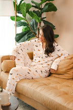 Long-Sleeved Women's Pajama Set in Dachshund
