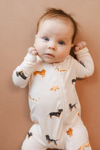 Zippered Romper in Dachshund