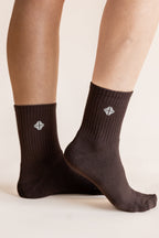 Adult Crew Socks in Espresso