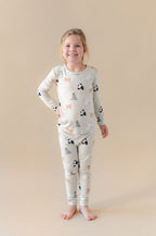 Long Sleeve Pajamas in Fluffy Cat
