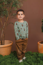 Long Sleeve Toddler Crew Neck Tee in Groot