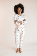 Women's Jogger Pajama Set in Halloween Teddy