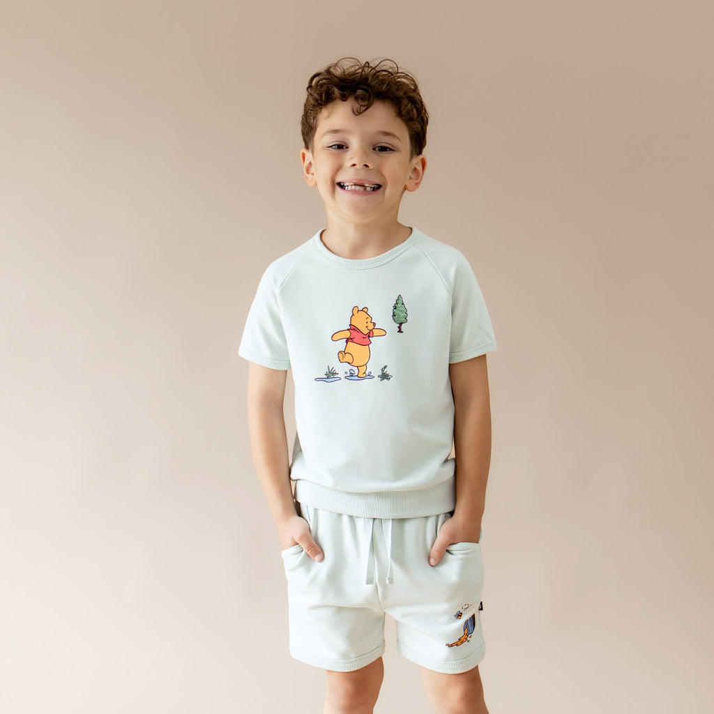 Short Sleeve Jogger Set in Winnie the Pooh on Dew