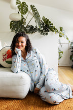 Long-Sleeved Women's Pajama Set in Ice Sushi