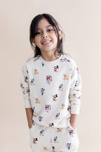 Long Sleeve Jogger Set in Mickey Mouse and Friends