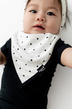 Bib in Midnight Polka Dot