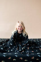 Toddler Blanket in Midnight Wildflower 1.0