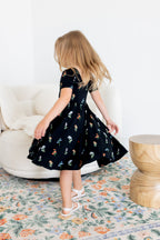 Twirl Dress in Midnight Wildflower