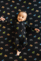 Zippered Romper in Monster Truck