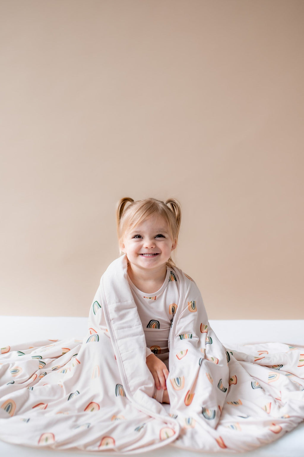 Toddler Blanket in Retro Rainbow 1.0
