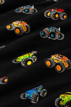 Zipper Shortall Romper in Monster Truck