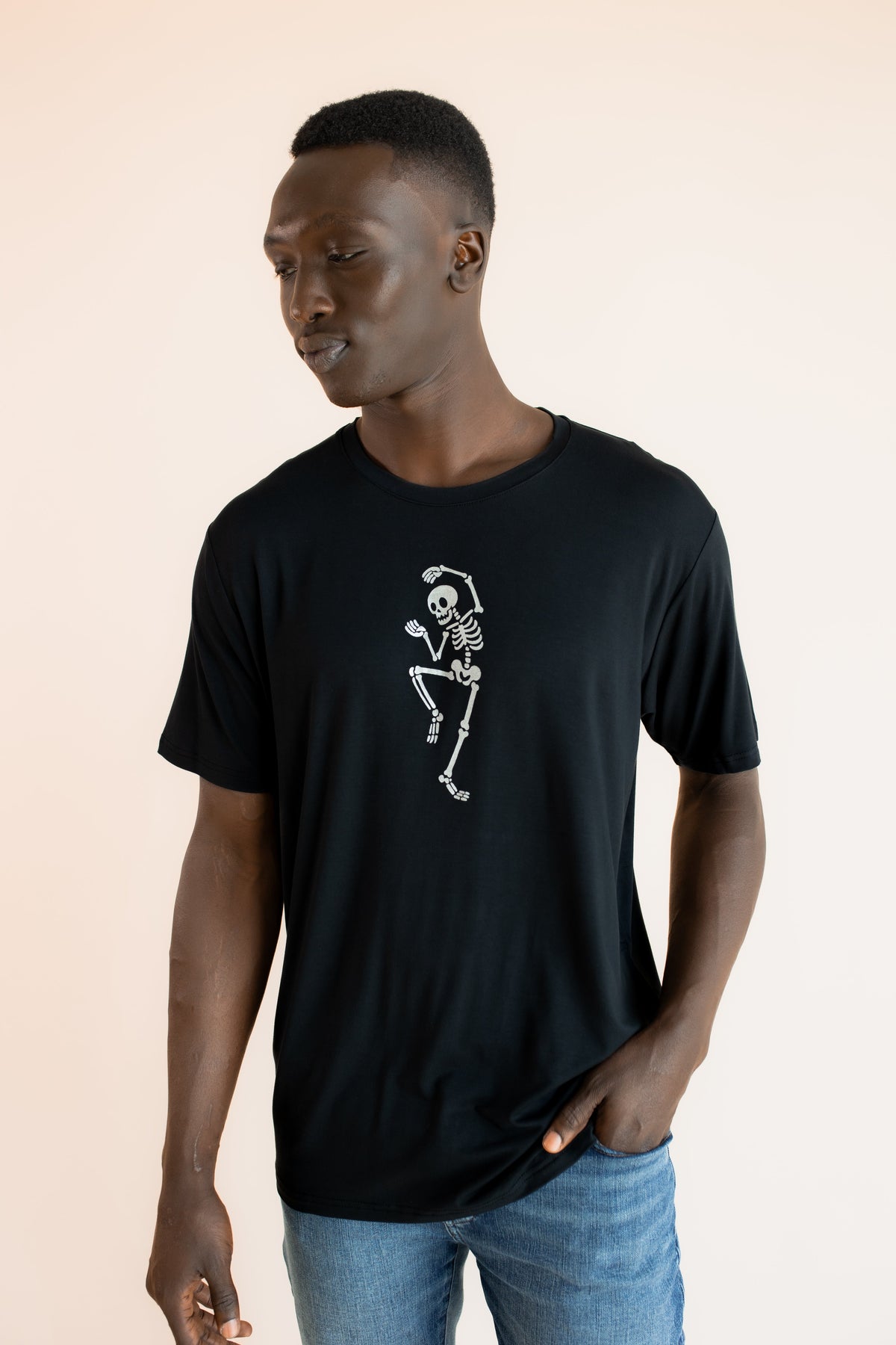 Men's Crew Neck Tee in Skeleton
