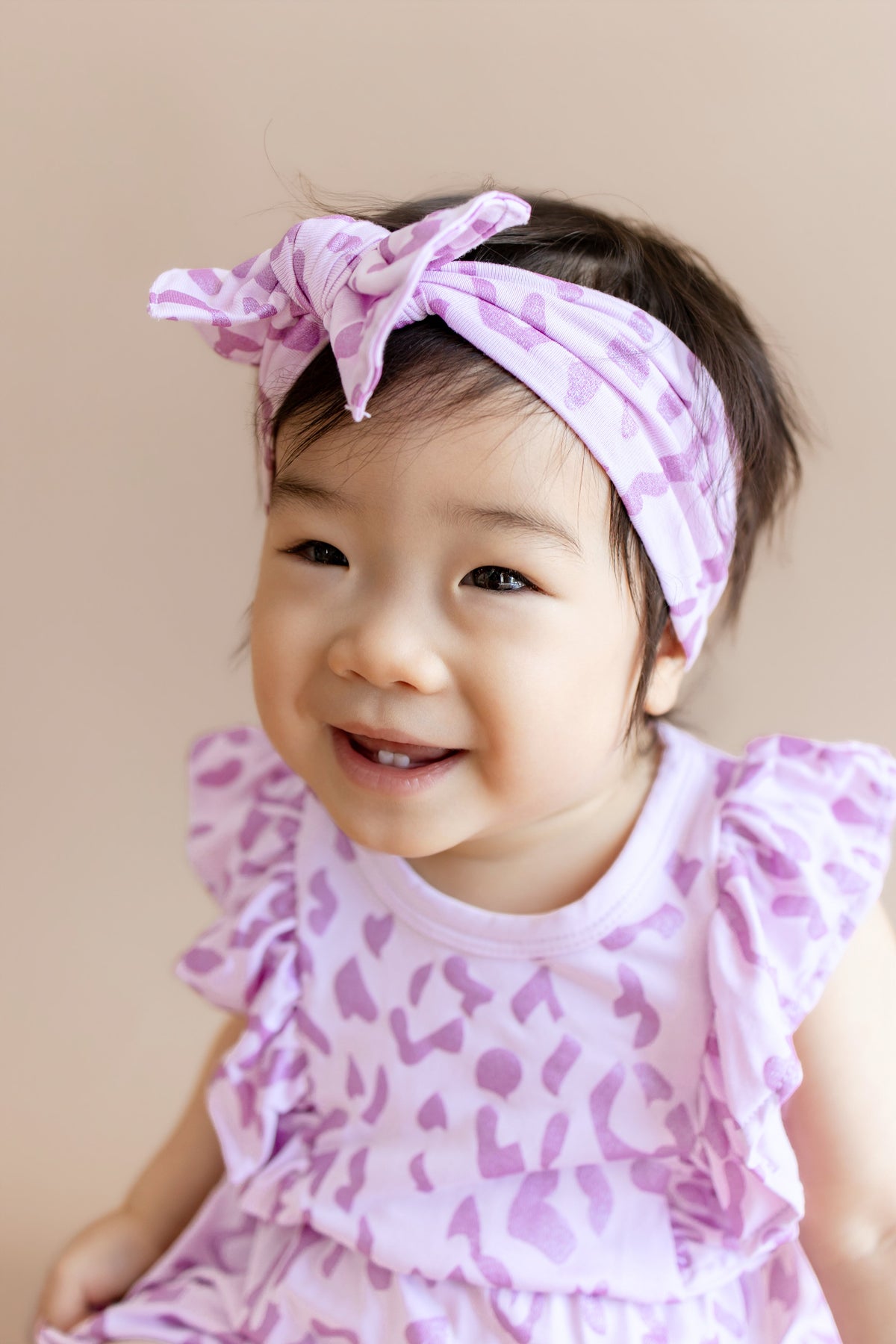 Bubble Romper in Thistle Leopard