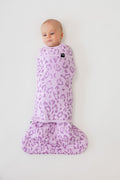Sleep Bag Swaddler in Thistle Leopard 1.0