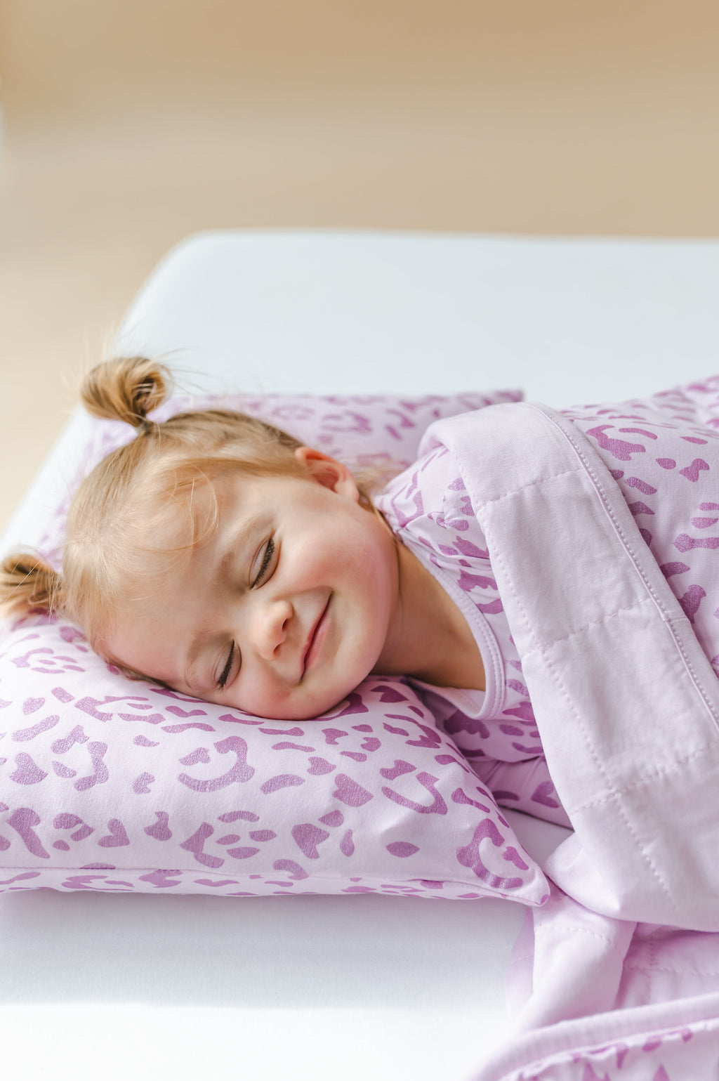 Toddler Blanket in Thistle Leopard 1.0