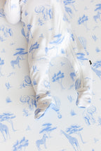Zippered Footie in Toile Safari