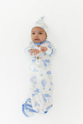 Knotted Day Gown with Hat Set in Toile Safari