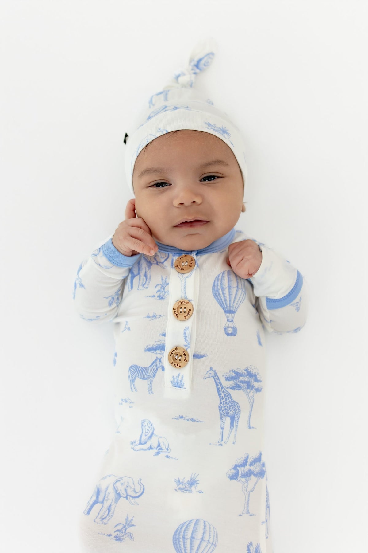 Knotted Day Gown with Hat Set in Toile Safari