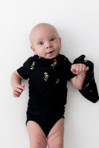 Lovey in Midnight Wildflower with Removable Wooden Teething Ring