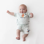 Short Sleeve Jogger Set in Winnie the Pooh on Dew