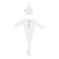 Knotted Day Gown with Hat Set in Cloud