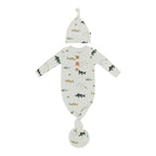 Knotted Day Gown with Hat Set Set in Fishing