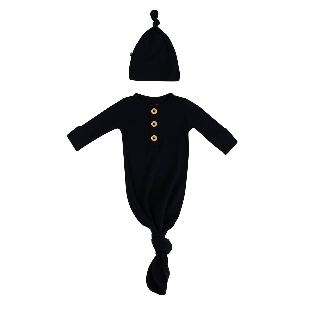 Knotted Day Gown with Hat Set in Midnight