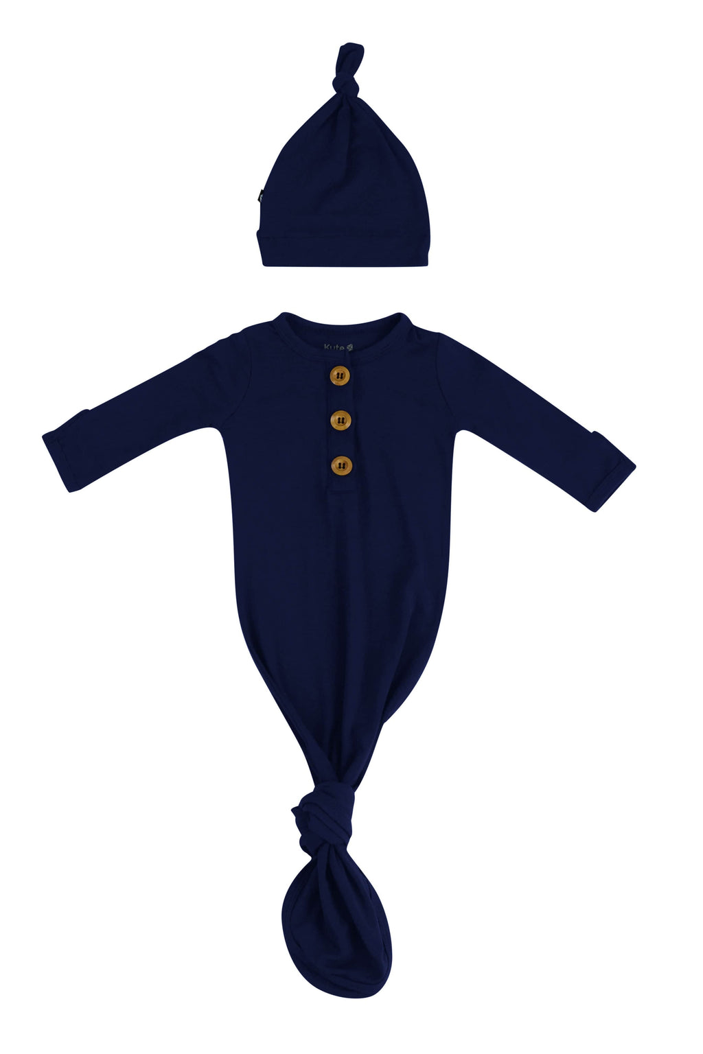 Knotted Day Gown with Hat Set in Navy