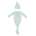 Knotted Day Gown with Hat Set in Sage