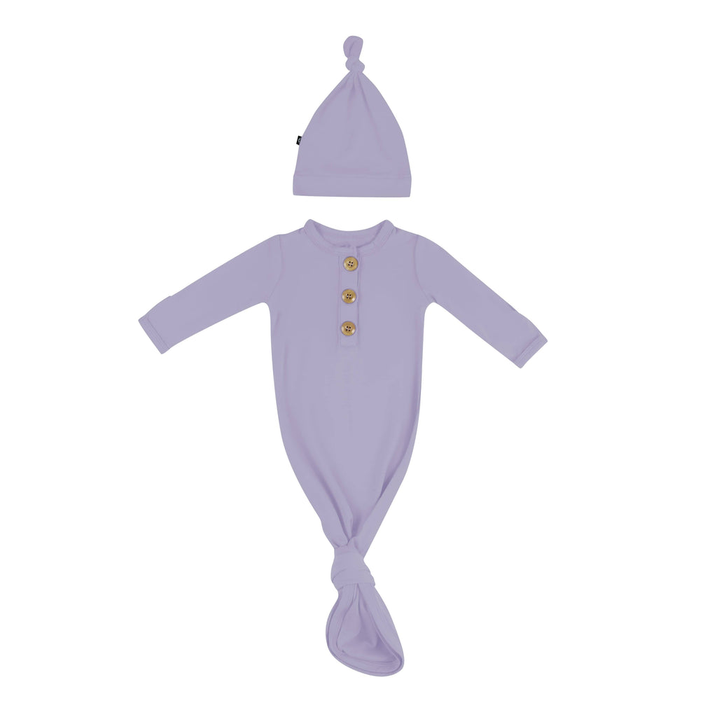 Knotted Day Gown with Hat Set in Taro