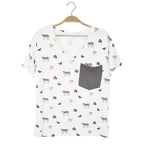 Women's Oversized V-Neck Tee in Farm