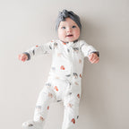Zippered Footie in Farm