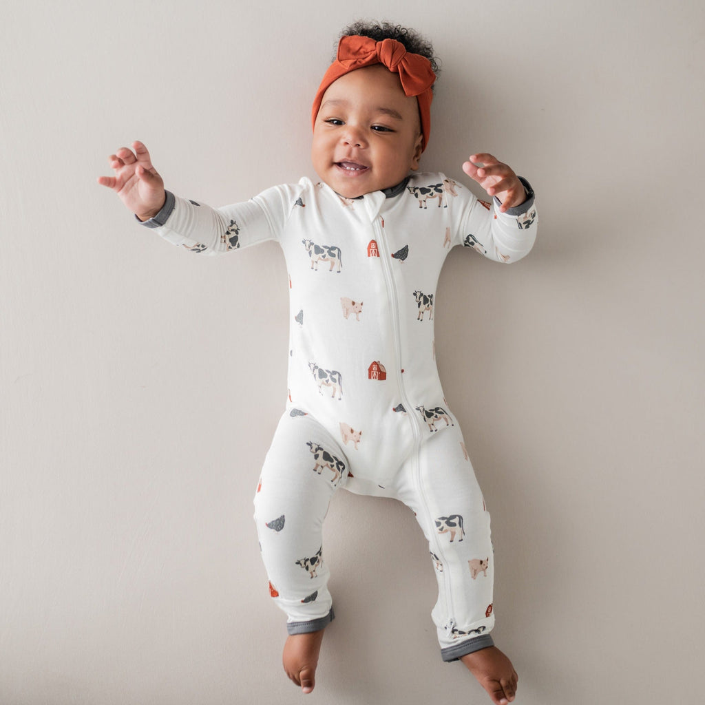 Zippered Romper in Farm